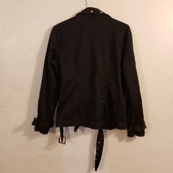 💌 Studded Black Coat Jacket - Picture 2 of 3